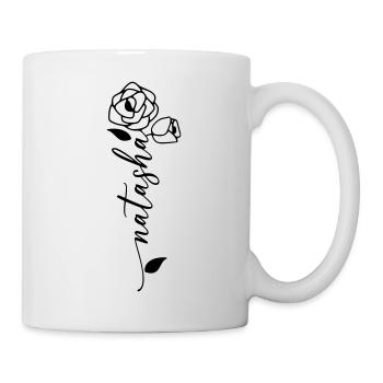 Natasha Nom Prénom Nom Fleur - Mug blanc - blanc - Droite