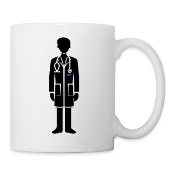 Icône du docteur - Mug blanc - blanc - Droite