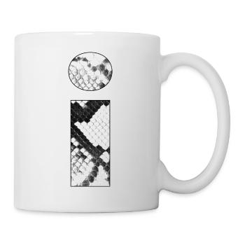 Lettre à motif en peau de serpent i - Mug blanc - blanc - Droite