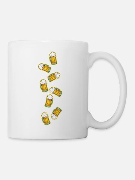 Bier Glas Bierkrug Symbol - Tasse - Weiß