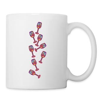 Weinglas Sektglas Symbol Wein - Tasse - Weiß - Rechts