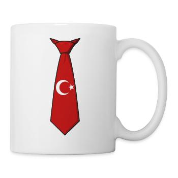 Red Tie with Crescent Moon and Star - Mug - white - Right