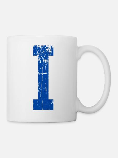 Letter i Sport Retro - Tasse - Weiß