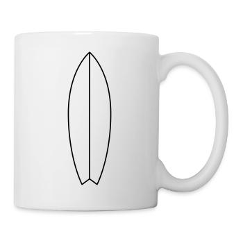 Surfbrett - Tasse - Weiß - Rechts