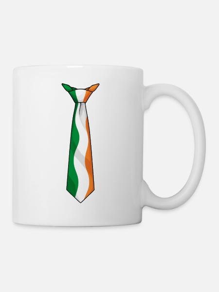 Ireland Tie – Flaggendesign - Tasse - Weiß