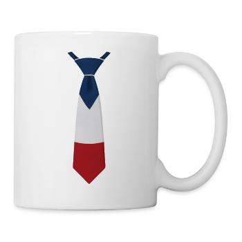 France Tie – Flaggendesign - Tasse - Weiß - Rechts