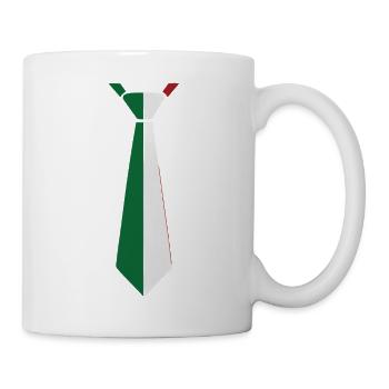 Italien Krawatte – Flaggendesign - Tasse - Weiß - Rechts
