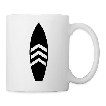 Vintage-Surfbrett - Tasse - Weiß - Rechts