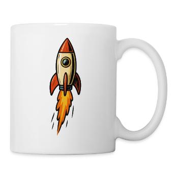 Rocket Illustration Fire Flight - Mug - white - Right