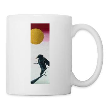 Origami-Rabe - Tasse - Weiß - Rechts