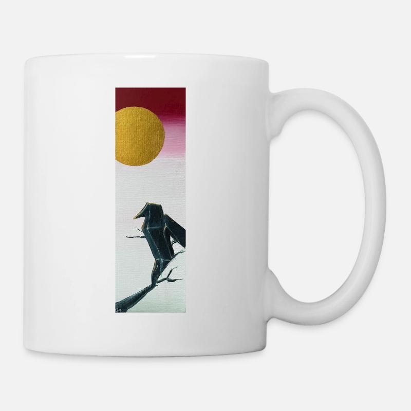 Origami-Rabe - Tasse - Weiß