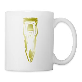 Haarschneidemaschine Barber Gold - Tasse - Weiß - Rechts