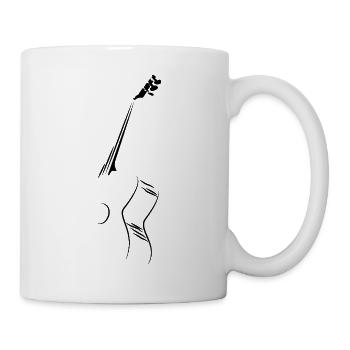 Gitarre Silhouette Gitarrist - Tasse - Weiß - Rechts