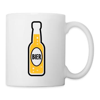 Bierflasche (Bier / Bierchen / POS 2C) - Tasse - Weiß - Rechts