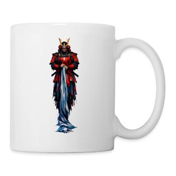 Manteau de Samouraï Guerrier Rouge - Mug blanc - blanc - Droite