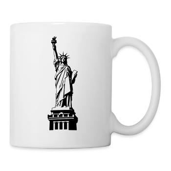 Freiheitsstatue Silhouette - Tasse - Weiß - Rechts