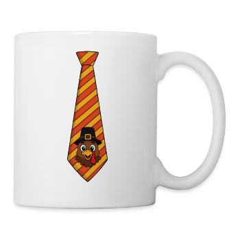 Herbst, Herbst, Truthahntag, Thanksgiving-Dinner - Tasse - Weiß - Rechts