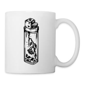 Faded Rose in einem Helleren – Dark Gothic - Tasse - Weiß - Rechts