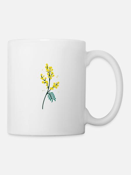 Petites Fleurs - Mimosa - Mug blanc - blanc