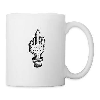 Stinkefinger Fuck You Fick Dich - Tasse - Weiß - Rechts