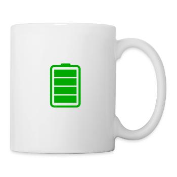 Voller Akku - Tasse - Weiß - Rechts