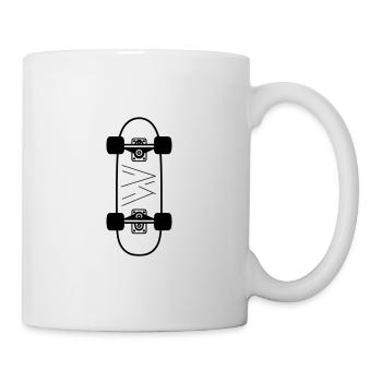 Skateboard - Tasse - Weiß - Rechts