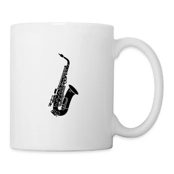 saxophone - Mug blanc - blanc - Droite