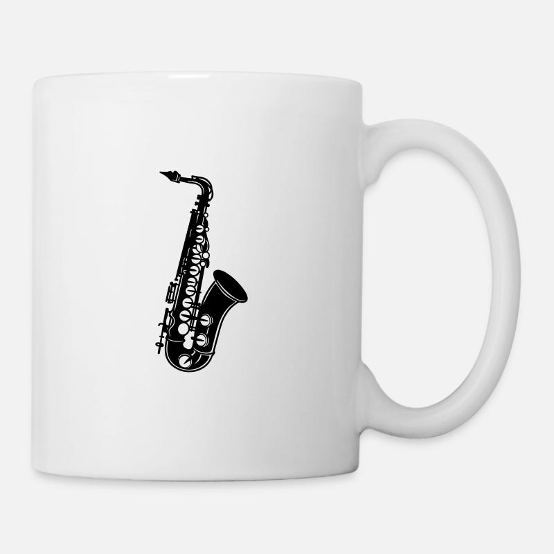 Saxophon - Tasse - Weiß