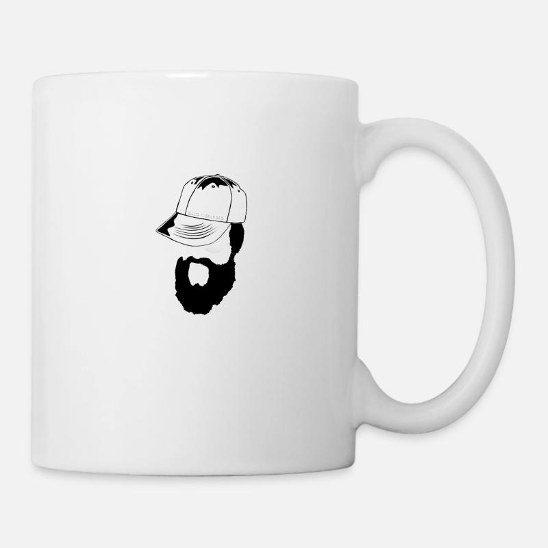 Bärtig und mit einer Kappe bedeckt! - Tasse - Weiß