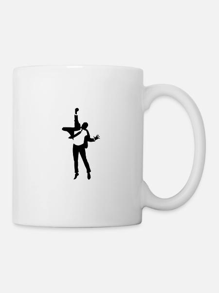 Ein springender Manager - Tasse - Weiß