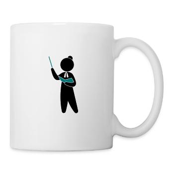 Ein Lehrer oder Professor schult sein Publikum - Tasse - Weiß - Rechts