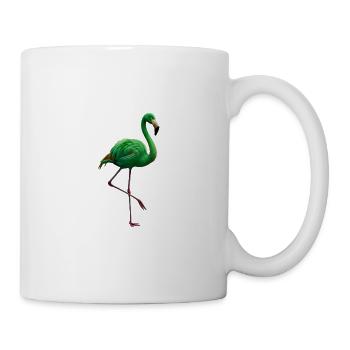 Emerald Flamingo Silhouette - Tasse - Weiß - Rechts