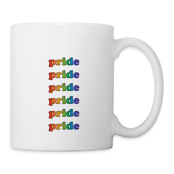 Couleurs de l’arc-en-ciel de la fierté - Mug blanc - blanc - Droite
