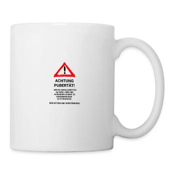 Achtung Pubertät! - Tasse - Weiß - Rechts