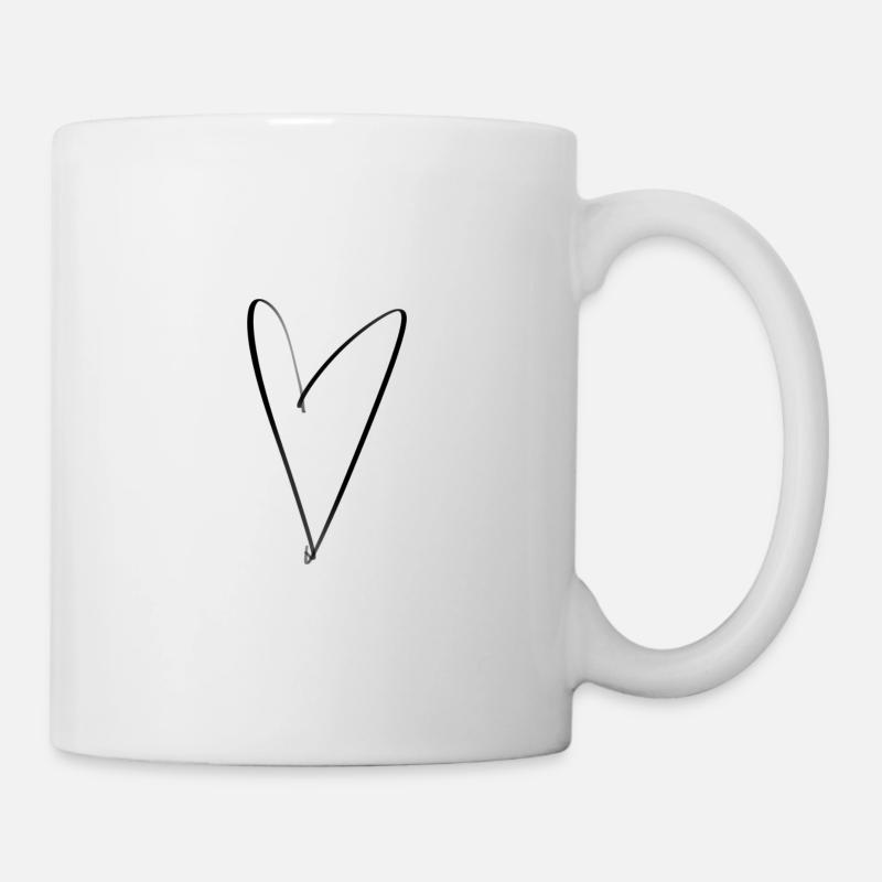 Coeur - Mug blanc - blanc