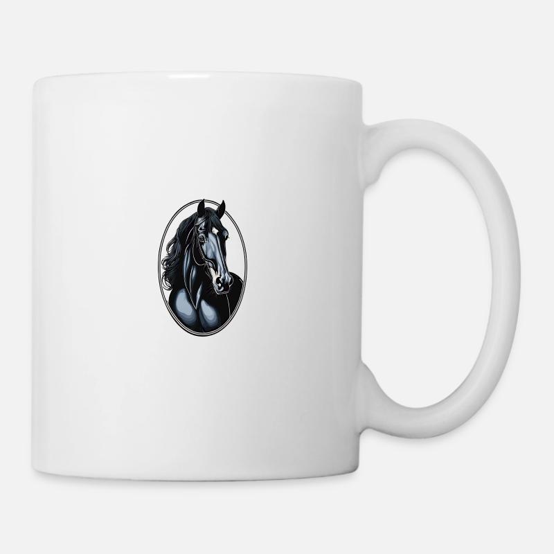 Frites Friese Paard - Frison Cheval Frison - Mug blanc - blanc