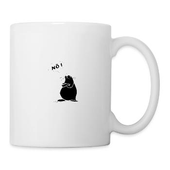 Nö mit Seehund lustiger Comic für Neinsager Nope - Tasse - Weiß - Rechts