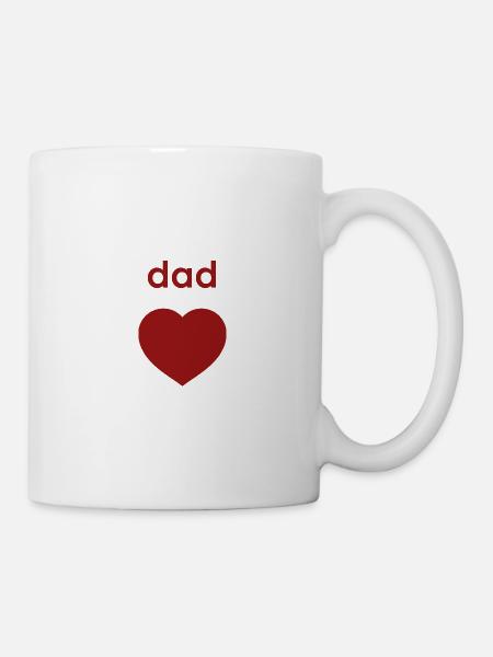 Papa Herz - Tasse - Weiß