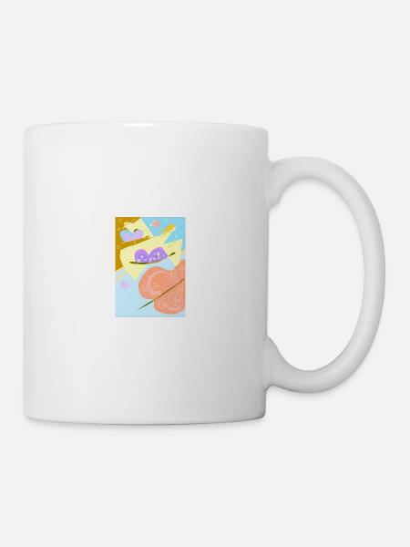 Schmetterlinge und Engel - Tasse - Weiß