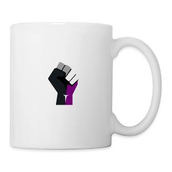 asexuell erhobene Faust - Tasse - Weiß - Rechts