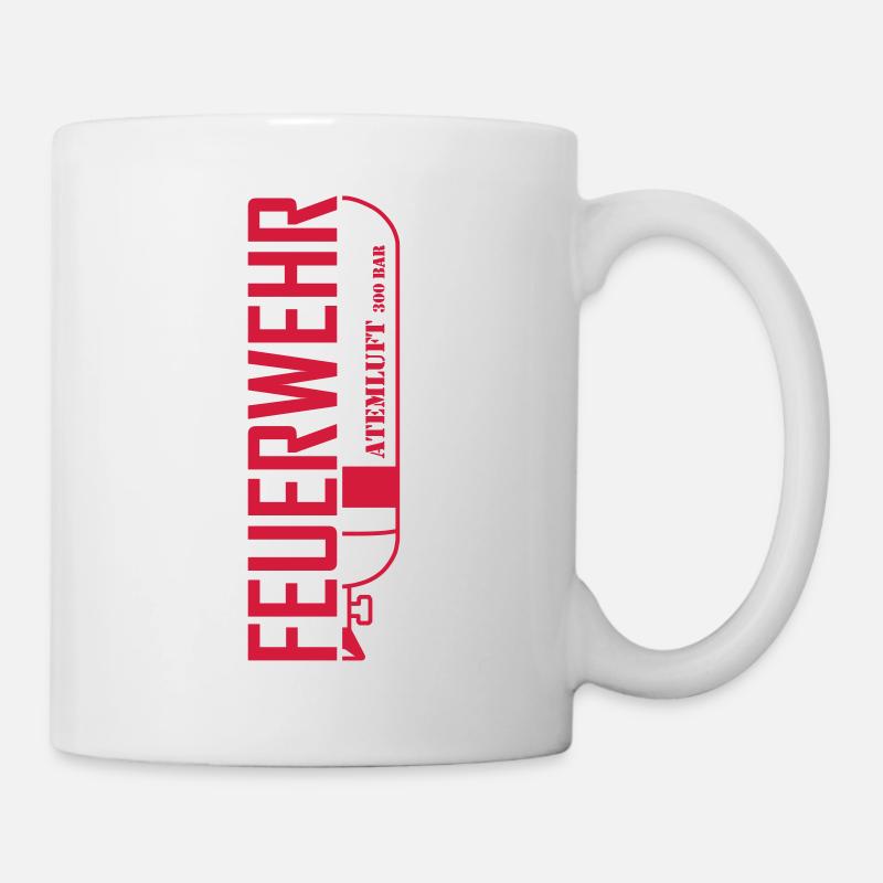Atemschutzflasche Feuerwehr AGT Atemschutzgerät - Tasse - Weiß