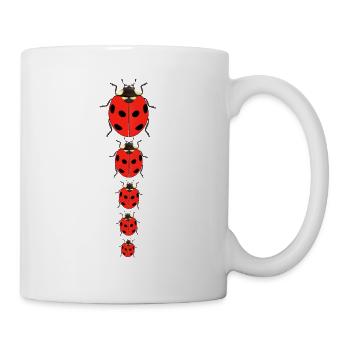 Coccinelle famille Ladybug family * Jack Joblin - Mug blanc - blanc - Droite