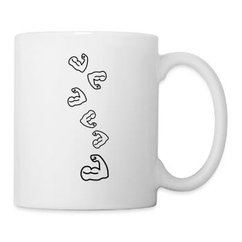 Muscles dumbbell icon - Mug - white - Right