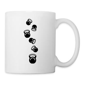 Hantel gewichte icon - Tasse - Weiß - Rechts