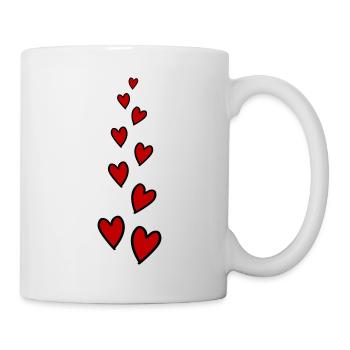 Herzen Love Symbol - Tasse - Weiß - Rechts