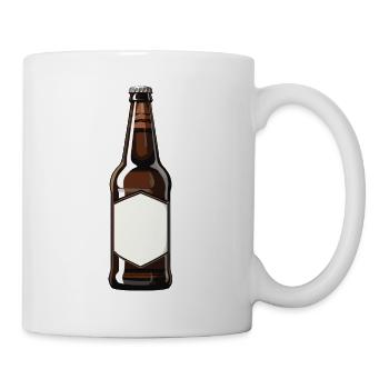 Bouteille de bière Symbole de consommation de bière - Mug blanc - blanc - Droite