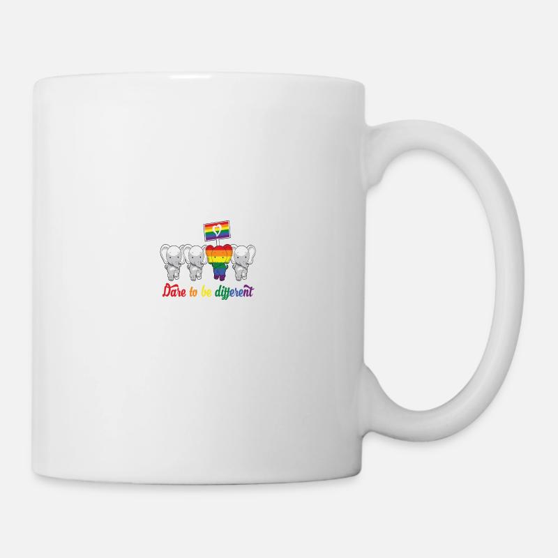gay pride queerOsez être différent - Mug blanc - blanc