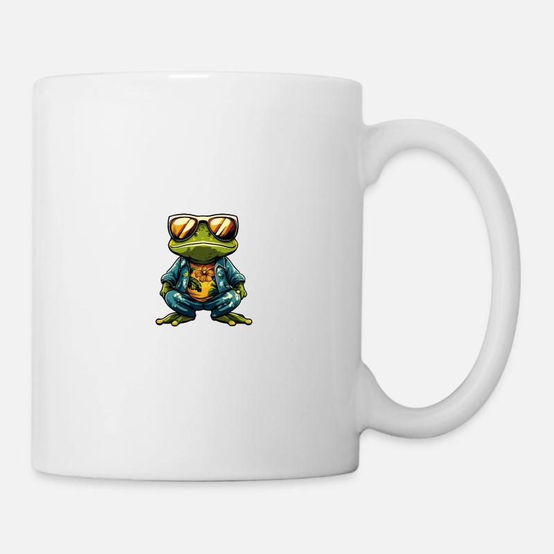 Frosch Cool Sommer - Tasse - Weiß