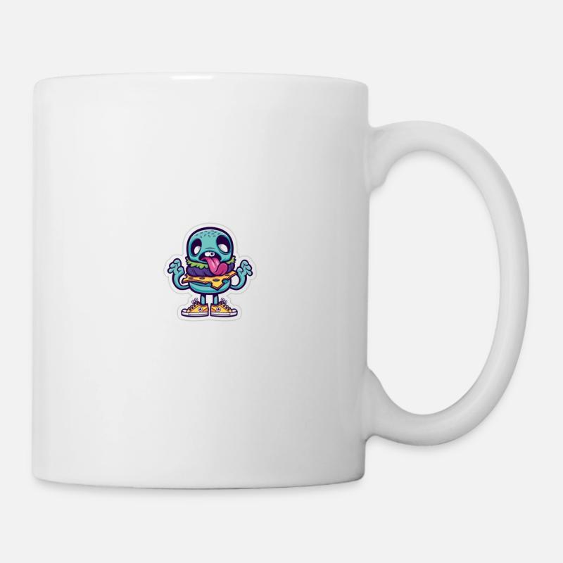 verrückter Hamburger - Tasse - Weiß
