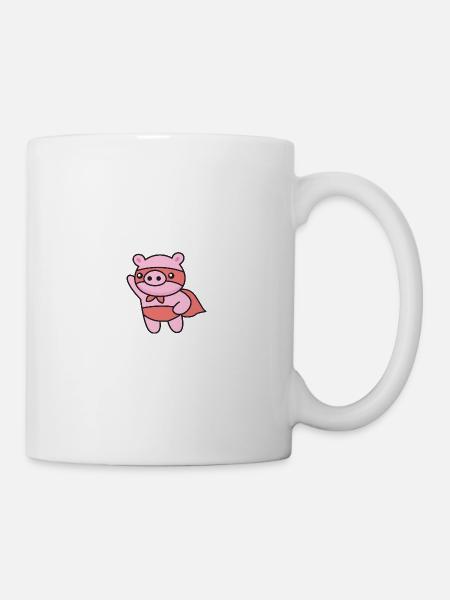 Schweinchen Held - Tasse - Weiß